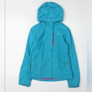 Mountain Warehouse Rain Light Jacket Blue Pink Girls 5-6Y Waterproof Windbreaker